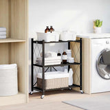 Vidaxl Storage Rack su ruote 71x34x88 cm in acciaio nero