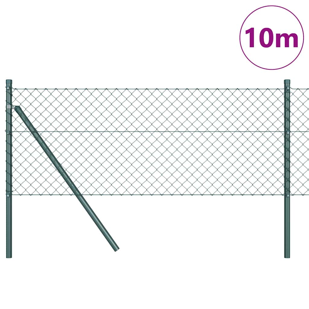 Vidaxl стълб за ограда зелен 10 x 0,6 m (40 x 40 mm мрежа)