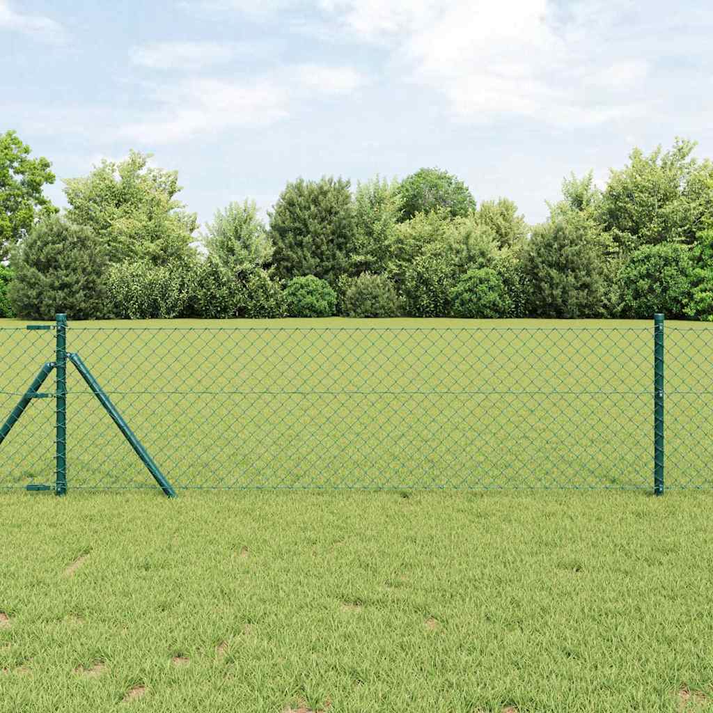 Poste para valla Vidaxl verde 25 x 0,4 m (malla 40 x 40 mm)