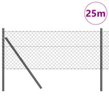 Vidaxl afrasteringspaal grijs 25 x 0,4 m (40 x 40 mm gaas)