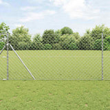 Vidaxl afrasteringspaal zilver 10 x 1,2 m (60 x 60 mm gaas) staal