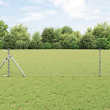 Poste para valla Vidaxl plateado 25 x 0,4 m (malla 60 x 60 mm) acero