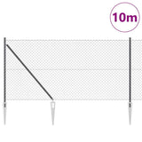 Poste para valla vidaxl gris 10 x 1 m (malla 40 x 40 mm) acero y PVC