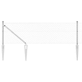 Vidaxl afrasteringspaal zilver 10 x 0,4 m (40 x 40 mm gaas) staal