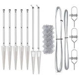 Vidaxl afrasteringspaal zilver 10 x 0,4 m (40 x 40 mm gaas) staal