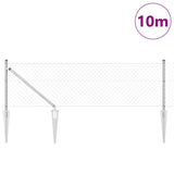 Vidaxl afrasteringspaal zilver 10 x 0,4 m (40 x 40 mm gaas) staal