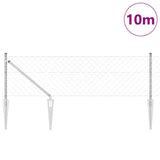Poste para valla Vidaxl plateado 10 x 0,4 m (malla 60 x 60 mm) acero