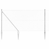 Vidaxl afrasteringspaal zilver 10 x 1,4 m (60 x 60 mm gaas) staal