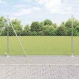 Vidaxl afrasteringspaal zilver 10 x 1,5 m (60 x 60 mm gaas) staal