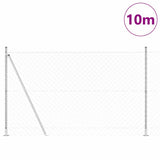 Vidaxl afrasteringspaal zilver 10 x 1,5 m (60 x 60 mm gaas) staal