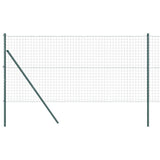 Valla vidaxxl con poste verde 1,2 x 10 m acero y PVC