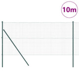 Valla vidaxxl con poste verde 1,2 x 10 m acero y PVC