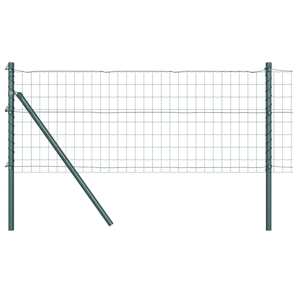 Vidaxl hek met paal groen 0,6 x 10 m staal en pvc