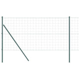 Vidaxl hek met paal groen 1,4 x 10 m staal en pvc