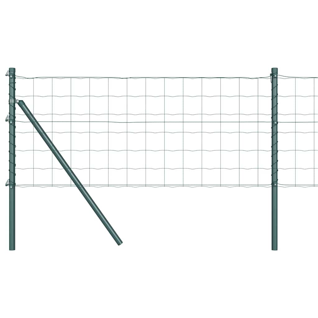 Vidaxl hek met paal groen 0,4 x 25 m staal en pvc
