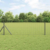 Valla vidaxl con poste gris 0,6 x 25 m acero y PVC