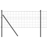 Valla vidaxl con poste gris 0,6 x 25 m acero y PVC