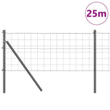 Valla vidaxl con poste gris 0,6 x 25 m acero y PVC