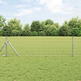Vidaxl hek met paal zilver 0,4 x 10 m staal en pvc