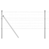 Vidaxl hek met paal zilver 0,4 x 10 m staal en pvc