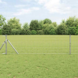 Valla vidaxl con poste plata 0,6 x 10 m acero y PVC