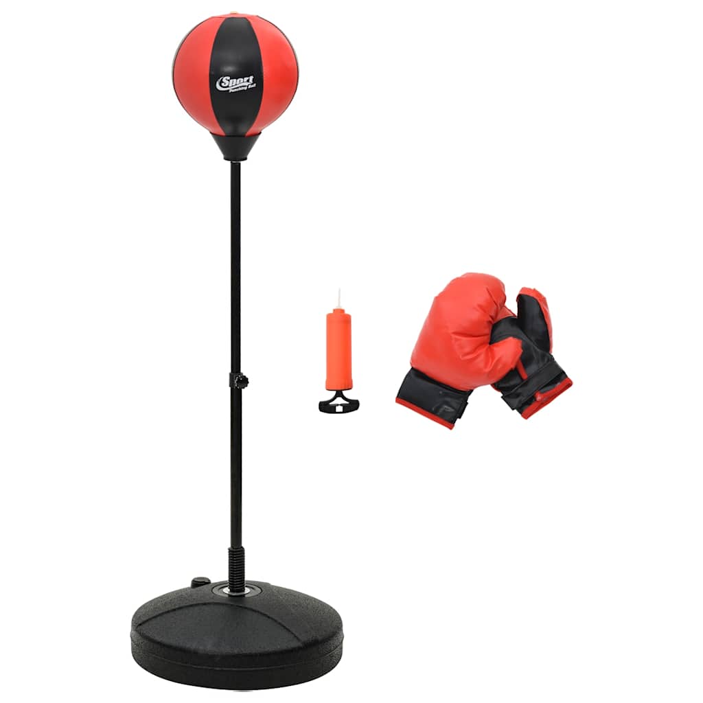 Vidaxl boxing ball set with gloves and pump adjustable 81-122 cm