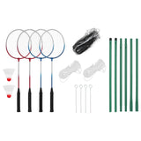 Vidaxl Badmintonset se 4 raketami a net 620x151 cm