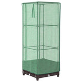 Vidaxl sadilnik, vzgojen s kašami 40x40x123 cm rattanlook