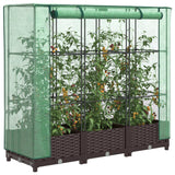 Vidaxl Planter zvednutý s kashoes 120x40x123 cm Rattanlook