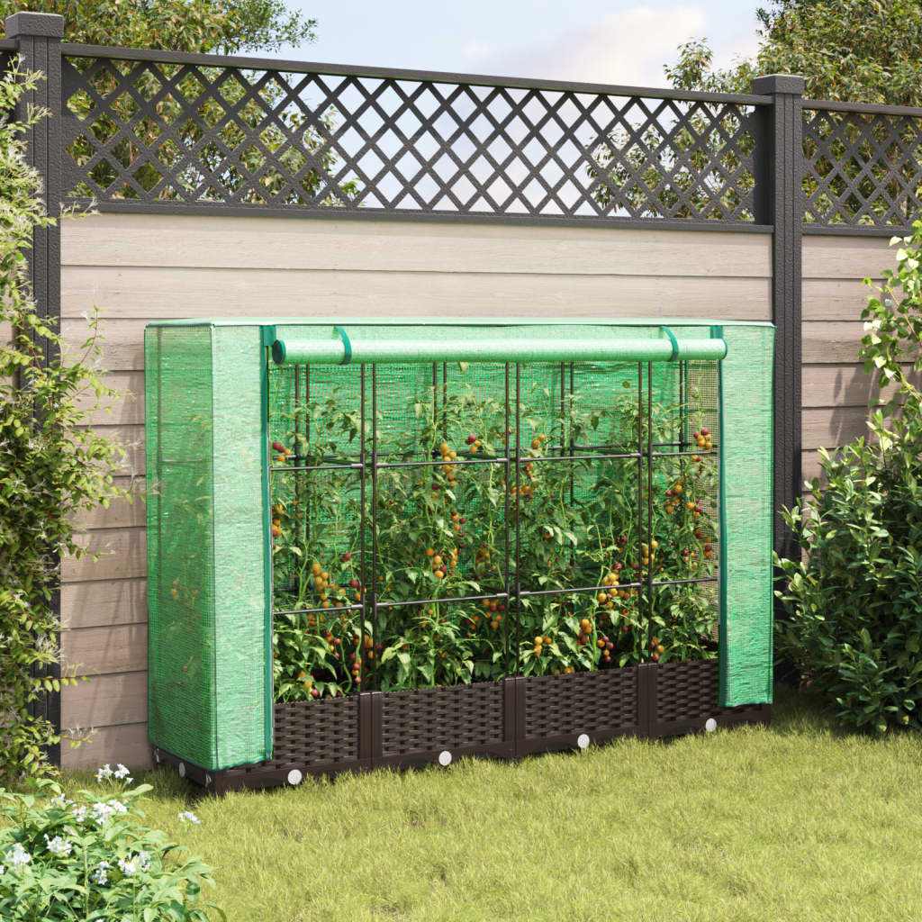 Vidaxl Planter zvednutý s kashoes 160x40x123 cm Rattanlook