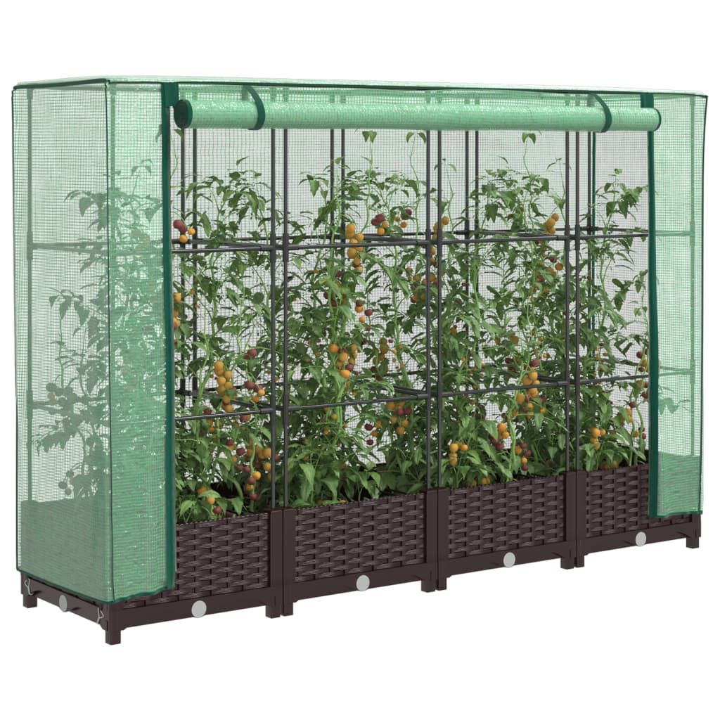 Vidaxl Planter zvednutý s kashoes 160x40x123 cm Rattanlook