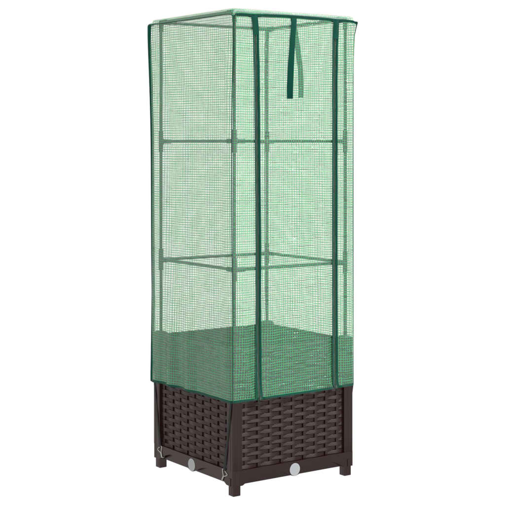 Vidaxl Planter zvednutý s kashoes 40x40x139 cm Rattanlook
