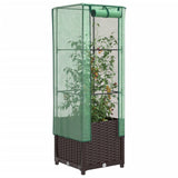 Vidaxl Planter zvednutý s kashoes 40x40x139 cm Rattanlook