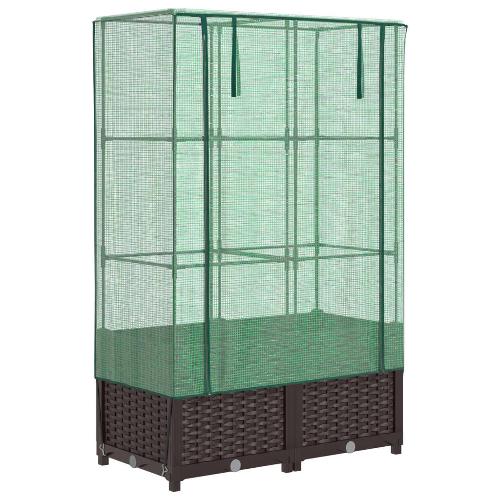 Vidaxl Planter zvednutý s kashoes 80x40x138 cm Rattanlook