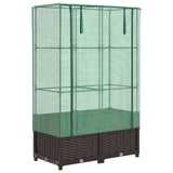 Vidaxl Planter zvednutý s kashoes 80x40x138 cm Rattanlook