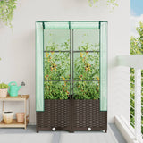 Vidaxl Planter zvednutý s kashoes 80x40x138 cm Rattanlook