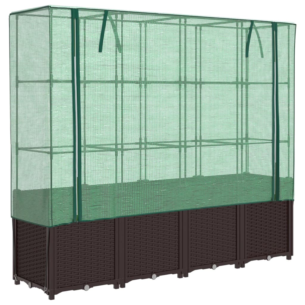 Vidaxl Planter zvednutý s kashoes 160x40x153 cm Rattanlook
