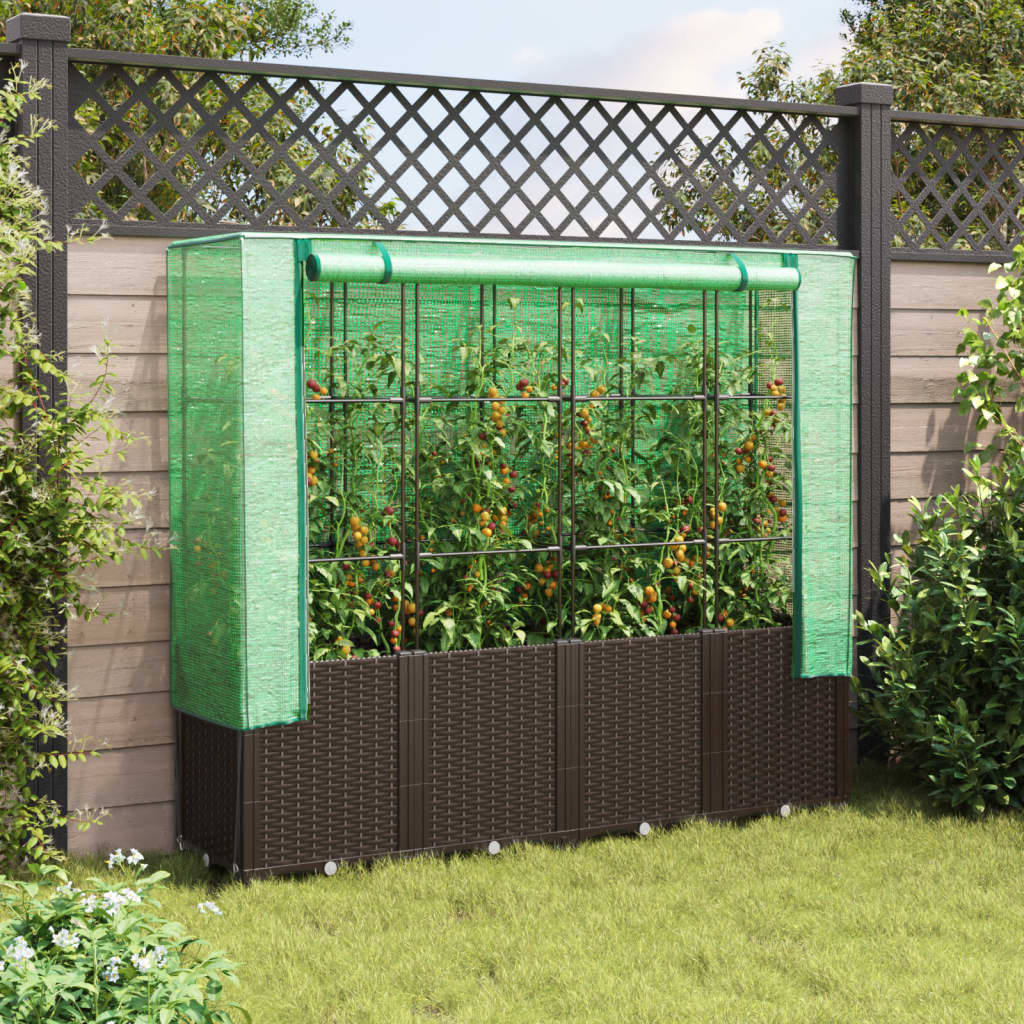Vidaxl Planter zvednutý s kashoes 160x40x153 cm Rattanlook