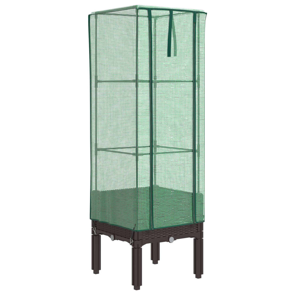 Vidaxl Planter zvednutý s kashoes 40x40x140 cm Rattanlook