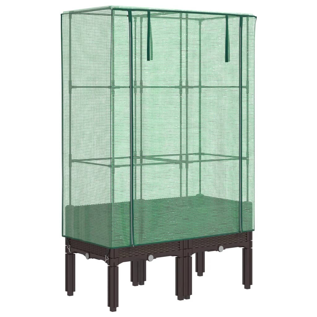 Vidaxl Planter zvednutý s kashoes 80x40x140 cm Rattanlook