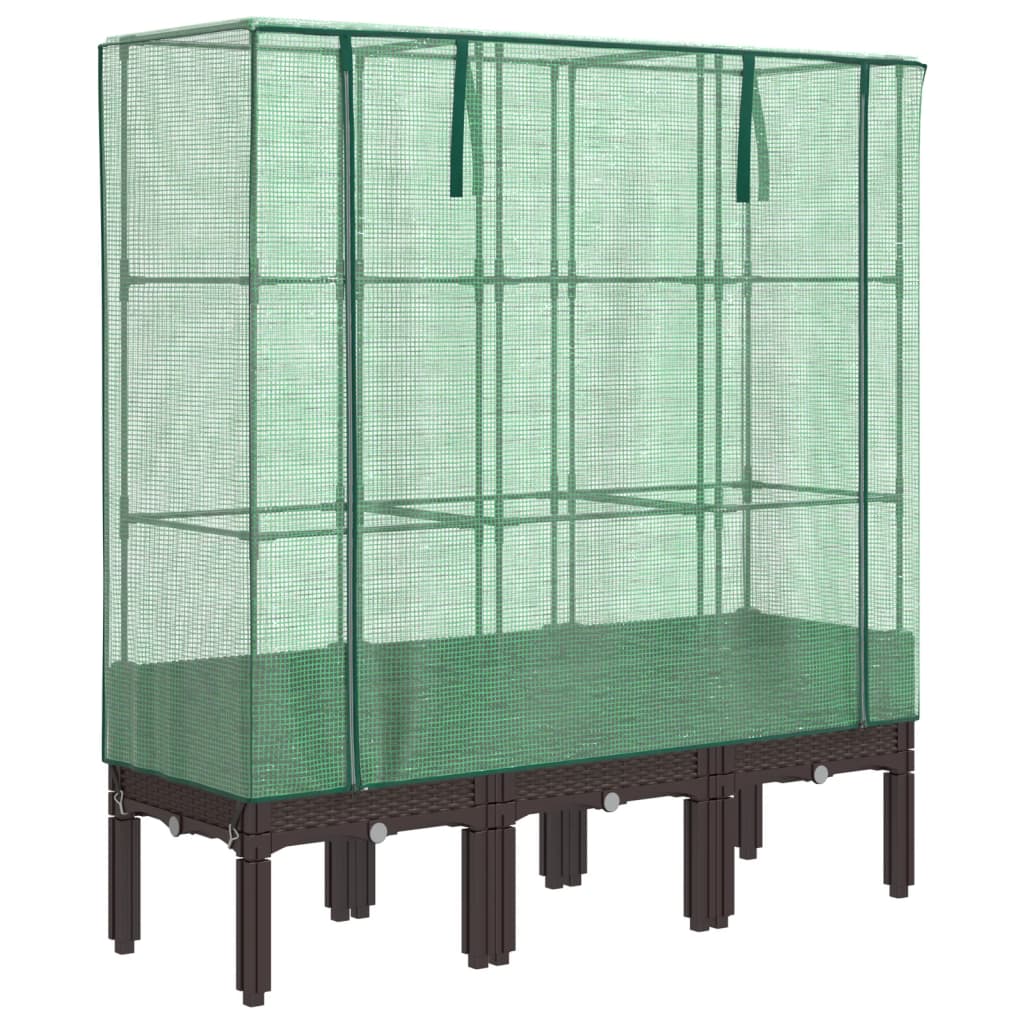 Vidaxl Planter zvednutý s kashoes 120x40x140 cm Rattanlook
