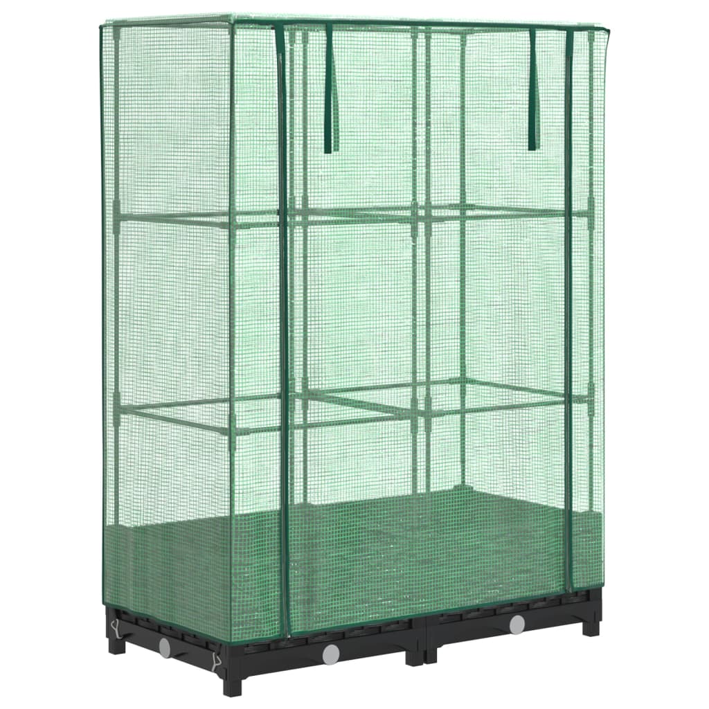 Vidaxl Planter élevé avec Kashoes 80x40x123 cm Rattanlook
