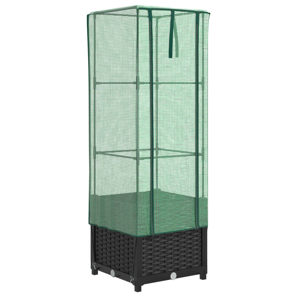 VidaXL Planter raised with Kashoes 40x40x139 cm Rattanlook