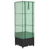 VidaXL Planter raised with Kashoes 40x40x139 cm Rattanlook