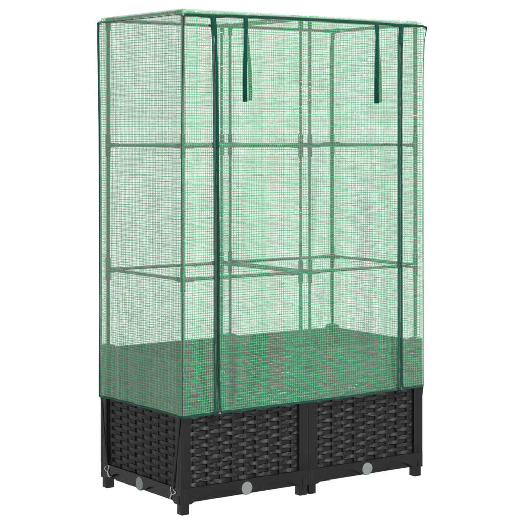 Vidaxl Planter zvednutý s kashoes 80x40x138 cm Rattanlook