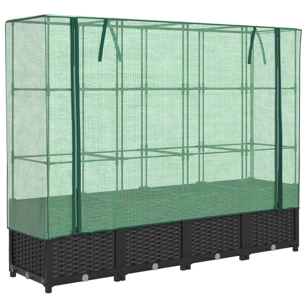 Zvednuto se pěstitelem vidaxl s kashoes 160x40x138 cm Rattanlook