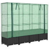Zvednuto se pěstitelem vidaxl s kashoes 160x40x138 cm Rattanlook