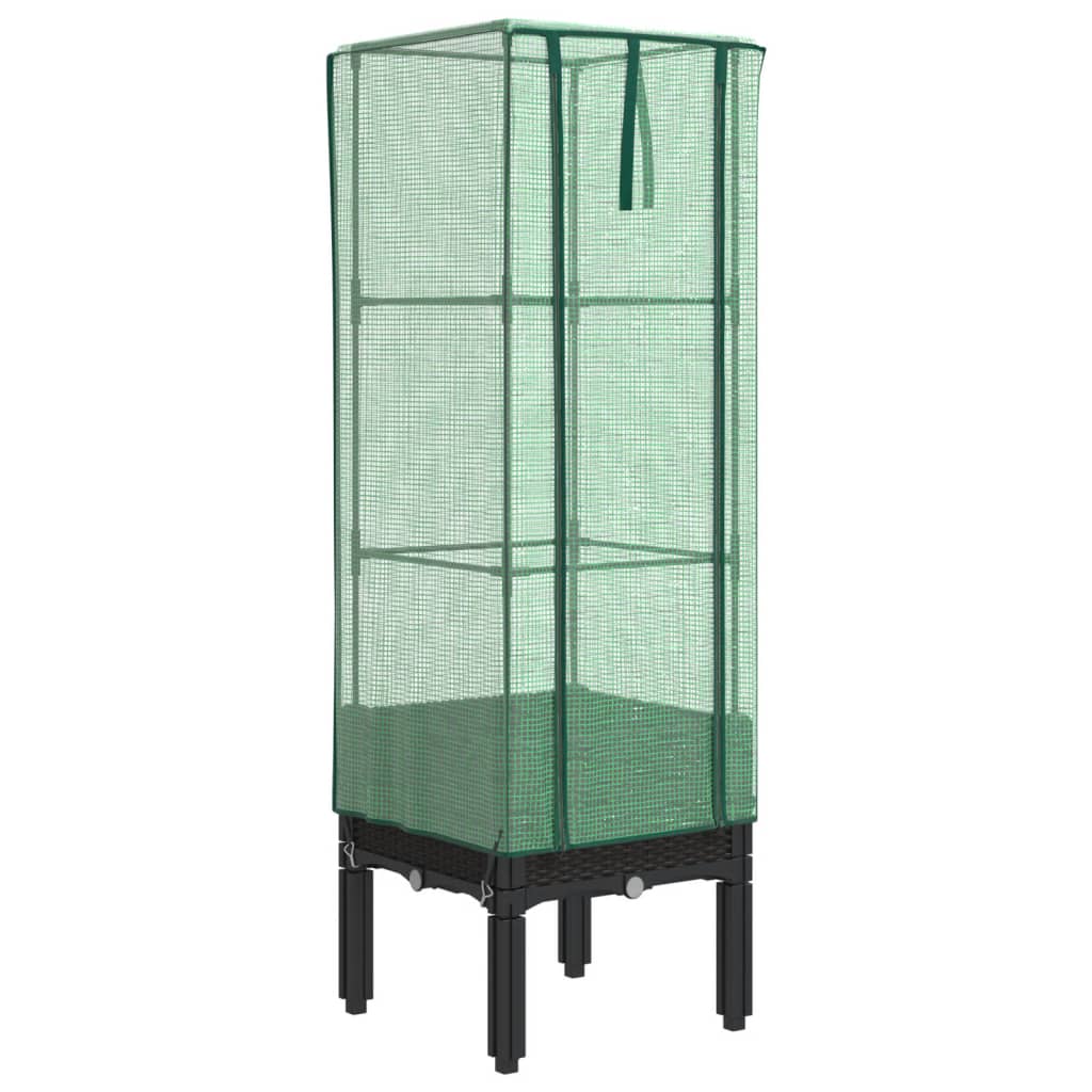 Vidaxl Planter zvednutý s kashoes 40x40x140 cm Rattanlook