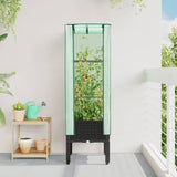 Vidaxl Planter zvednutý s kashoes 40x40x140 cm Rattanlook