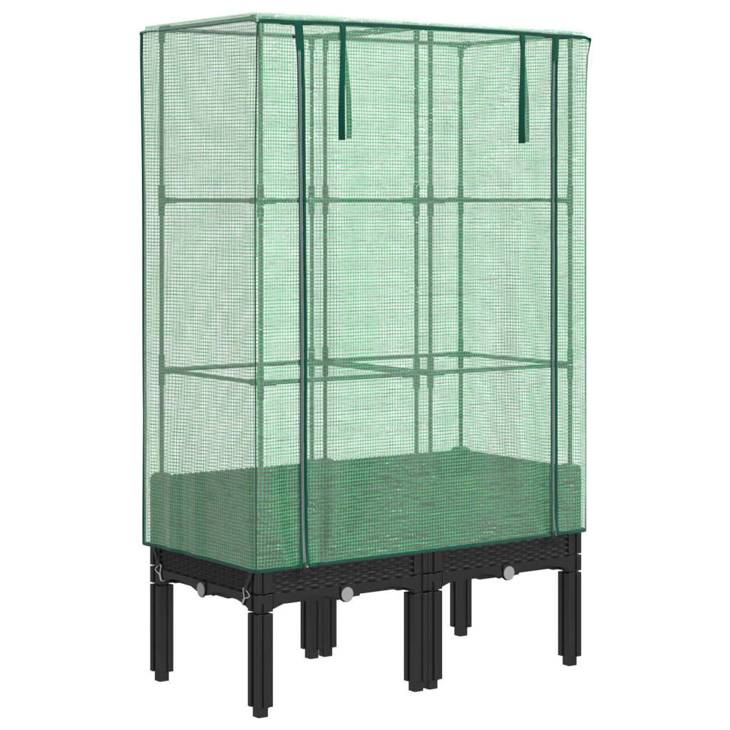 Vidaxl Planter élevé avec Kashoes 80x40x140 cm Rattanlook